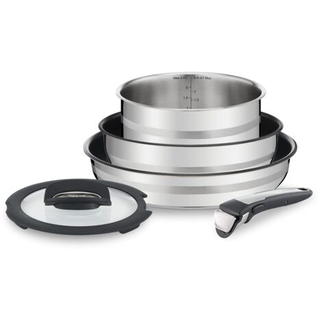 Tefal L9569032, Ingenio, Jamie Oliver, set di pentole in acciaio inox (1/4)