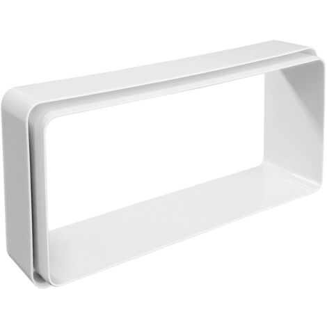 La Ventilazione CG229B Giunto in ABS 220x90 mm con imbocchi F/F per tubi rettangolari. Colore bianco