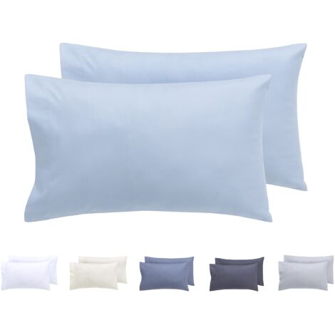 Todocama Set di 2 federe in microfibra extra morbida, ipoallergenica. Set di 2-30 x 50 cm blu chiaro