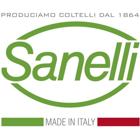 Sanelli linea Skin Coltello Scimitarra Olivato, Acciaio inox, Azzurro, lunghezza lama 26 cm. (1/2)