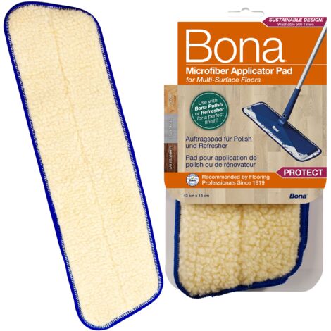 Bona pad di applicazione in microfibra per smalto e rinfrescante, panno parquet, panni per parquet, strofinaccio pavimenti, straccio pavimenti parquet, microfiber mop (1/4)