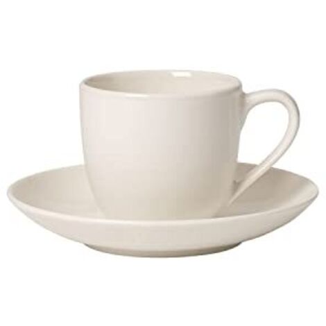 Villeroy & Boch - for Me Set di Tazze E Tazze Senza Manico Set di 4 Bianco, Lavabile in Lavastoviglie, Adatto per Microonde, Servizio caffè, Set Tazzin, Set da caffè, Porcellana Premium