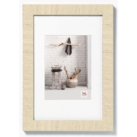 walther design bianco crema 70 x 100 cm con passe-partout, Cornice Home in legno HO100W