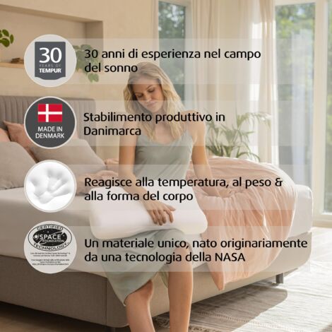 Cuscino TEMPUR Millennium In Memory Foam - Ergonomico Per Dorso E Fianchi, Sensazione Rigida