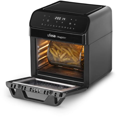 Ufesa Magister friggitrice ad aria 12 litri, 12 Programmi Predefiniti, Schermo Digitale Tattile, 6 Accessori Inclusi, 1850 W, Senza BPA ne PFOA