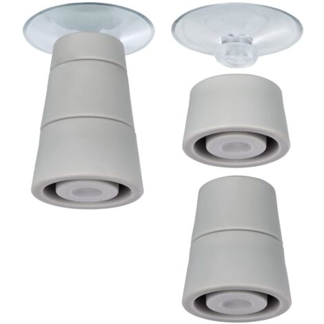 WENKO Patas para Tablas de vidrio 4 PCS, Grigio, 24.5x10x2.5 cm
