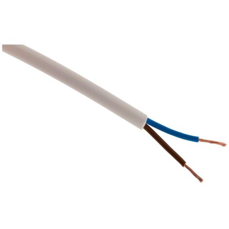 Zenitech - Cavo Di Alimentazione Elettrica H05VV-F 2x 1,5mm² - Cavo Domestico Flessibile - Resistente All'Abrasione E All'Umidità - Bianco - 10m