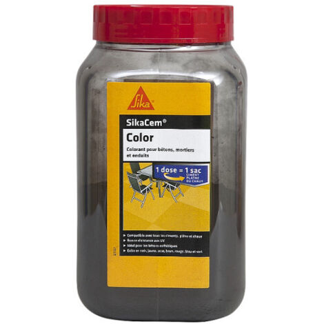 Sikacim Color - Colorante in polvere per cemento, calce e gesso - 700g - nero