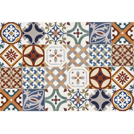 paraschizzi in alluminio azulejos rosse, 48x72 cm (1/3)