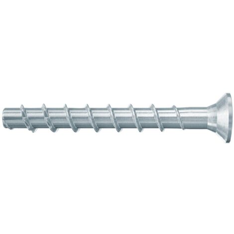 Fischer Viti per Calcestruzzo UltraCut FBS II 6x140/85 SK con Testa Svasata Piana per Fissaggio e Installazione Controsoffitti in Cemento, per Zona Sismica C1, Acciaio Zincato, 100 pz