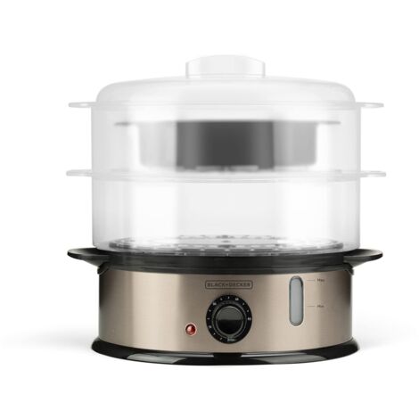 Vaporiera Professionale 3 Livelli 24L Con Serbatoio 1.5L Rimovibile, Timer 24H E Vassoi In Acciaio Inox