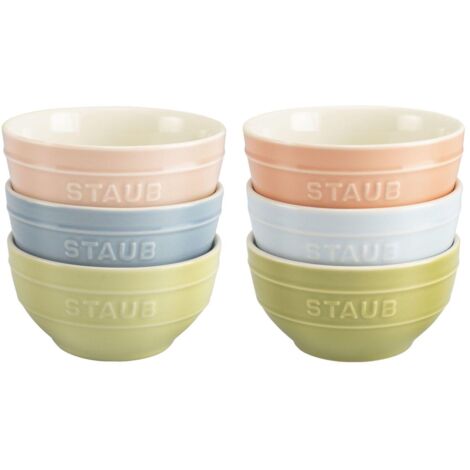 STAUB Ceramique Macaron - Set di ciotole per cereali, 400 ml, 6 pezzi (1/4)