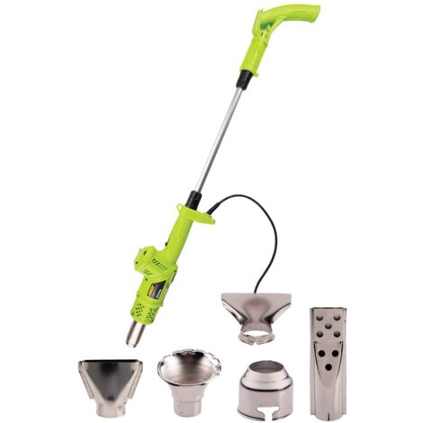 Kinzo Garden 3-in-1 diserbante per attrezzi da giardino - bruciatore per erbacce elettrico e accenditore per barbecue, patio, fino a 360 ℃ - 2000 watt