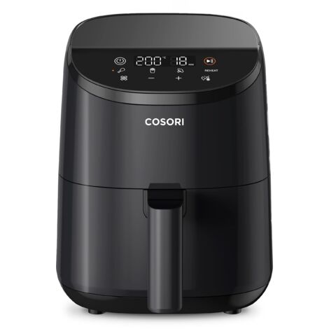 COSORI Friggitrice ad Aria 2 Litri con 30 Ricette Online,Air Fryer Risparmio Energetico,97% Meno Olio con 4 Funzioni,1 Porzione,75-205 gradi C,Lavabile in Lavastoviglie,900W,CAF-LI211