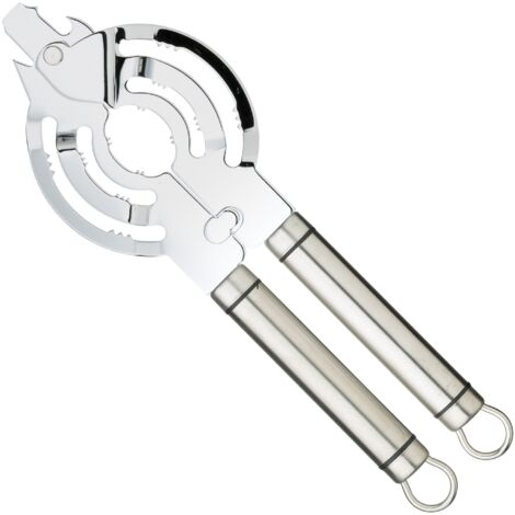 KitchenCraft Professional - Apriscatole e apribarattoli , adatto alla maggior parte dei Coperchi e tappi Filo, Acciaio inossidabile, Argento (1/3)