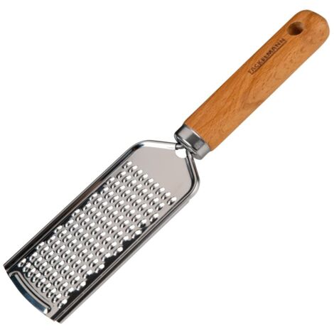 Fackelmann Grattugia a mano per parmigiano, formaggio e zester - Grattugia perfetta per pizza e pasta - Grattugia in acciaio inox e legno di faggio dal look italiano (1/4)