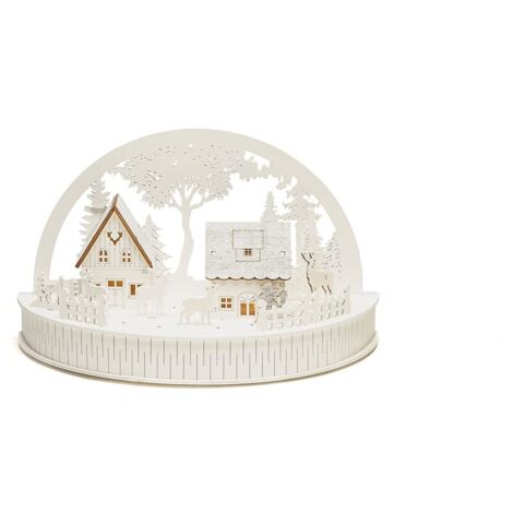 Konstsmide Sagoma Luminosa Natalizia Alce In Legno Con LED E Timer 6H - Per Interno A Batteria - 2