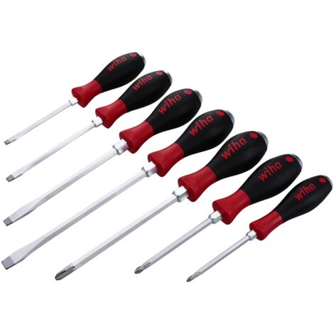 Wiha 53097 - Set di 7 cacciaviti a croce e a taglio rapido, colore: Soft Finish X (1/4)