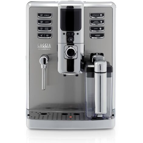 Gaggia Accademia Macchina da Caffè Automatica, per Espresso e Bevande a Base di Latte, Caffè in Grani o Macinato, RI9702/012, Silver, 1500W