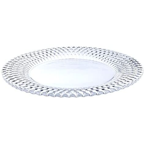 Villeroy & Boch - Boston Piatto Segnaposto Trasparente, Lavabile in Lavastoviglie, Stoviglie, Piatto Ceramica, Cristallo