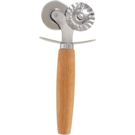 Fackelmann, doppia rotella tagliapasta, 16 cm, Sybaris, manico in legno. (Quantità: 1 pezzo) (1/4)