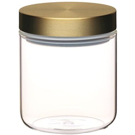 MasterClass Barattolo ermetico in vetro per alimenti con coperchio in ottone, 700 ml (1,25 pts) (1/4)