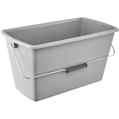 keeeper Secchio per le Pulizie Bent, 13 L, Rettangolare, Polipropilene, 42 x 22 x 22,5 cm, Nordic Grey (Grigio) (1/4)