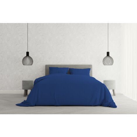Blu Scuro Set Copripiumino Matrimoniale 250x200 cm (2