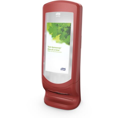 Tork 272212 Dispenser Xpressnap per tovaglioli intercalati ad alta capacità, sistema N4, 62,2 cm x 23,5 cm x 23,5 cm (altez. x largh. x profon.), rosso