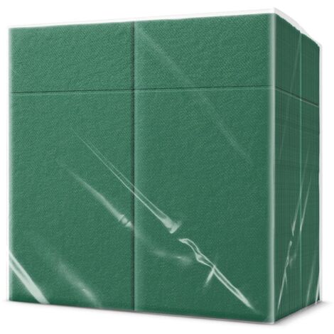 PAW - Tovaglioli tascabili Airlaid (39 x 40 cm) I 50 pezzi I A tinta unita I Tipo di tessuto I Decorazione da tavola elegante I HoReCa I Per occasioni come matrimoni, feste I Color: Dark Green (1/5)