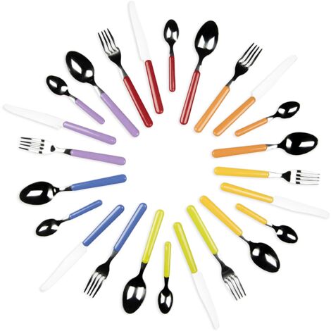 Excelsa Fashion Servizio 24 Posate, Set per 6 Persone, Acciaio Inossidabile, Multicolore, 9 x 9 x 24 cm, unità (1/5)