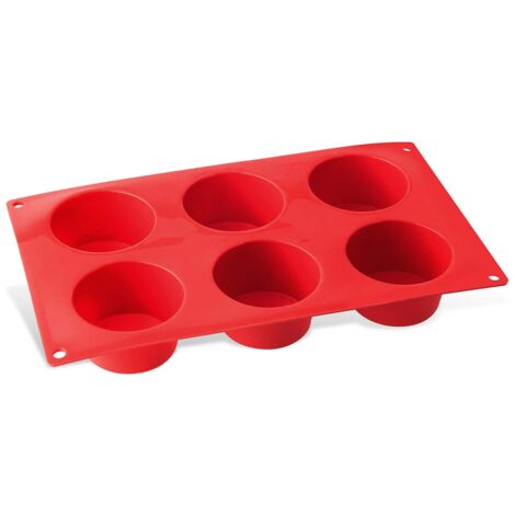 Stampo Per Muffin In Silicone Dr. Oetker, 12 Cavità, 34x26x3 Cm, Colore Rosso - Antiaderente E Flessibile