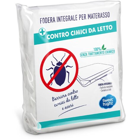 Sweet Night Fodera integrale per materasso matrimoniale 160x200 cm  Anti cimice e antiacaro  Silenzioso  Chiusura a cerniera  Senza trattamento chimico  Spessore fino a 30 cm