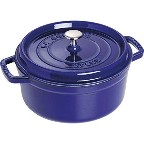 STAUB Casseruola/Cocotte in Ghisa, Rotonda 24 cm, 3,8 l, Blu (Blu Scuro) (1/5)