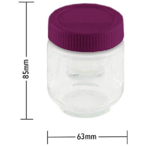 Vasetti Yogurt In Vetro Da 190ml - Con Coperchio Prugna, Set Da 8 - Foto 7
