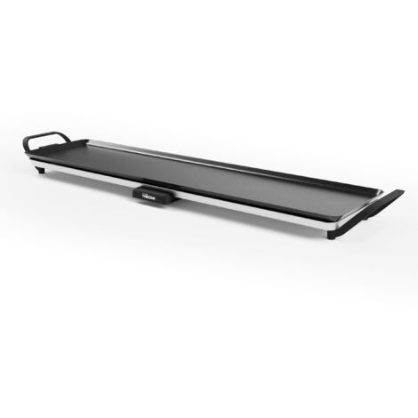 Tristar Griglia da tavolo slim XL - Ampia superficie di cottura di 90 x 23 cm - Termostato regolabile - Rivestimento antiaderente - Vassoio raccogligrasse removibile - Facile da pulire - BP-2669