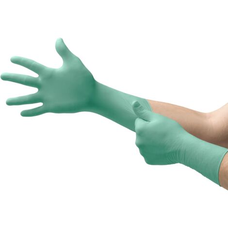 Ansell Microflex 25-201 Guanto in Neoprene, Trasformazione Alimentare, Verde, Taglia L (100 Guanti) (1/4)