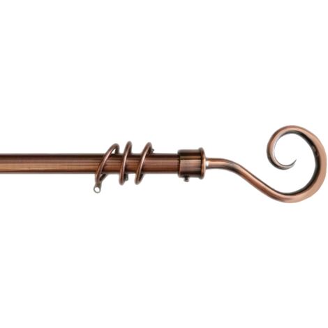 Bastone Per Tenda Estensibile Kippen 120-200 Cm - Ottone Antichizzato, Con Gancio E Supporti - Foto 5