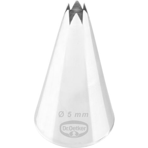 Dr. Oetker 3510 tuellen Manufaktur Stella beccuccio 5 mm, Acciaio Inossidabile, Argento, 5 x 2,5 x 2,5 cm