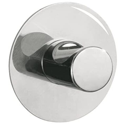 Wenko 4466420100 Gancio a Parete Imperia, Autoadesivi, Pressogetto di Zinco, 5 x 2 x 5 cm, Cromo