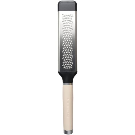 KitchenAid Grattugia con Manico in Acciaio Inossidabile, Taglio Fine, Bidirezionale – Color Crema (1/4)