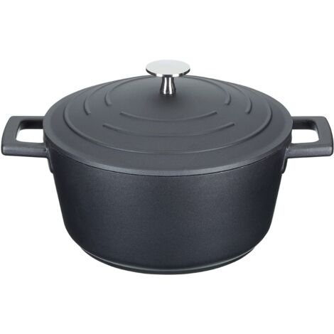 MasterClass Casseruola leggera con coperchio, alluminio fuso, nero, 2,5 litri / 20 cm (1/5)