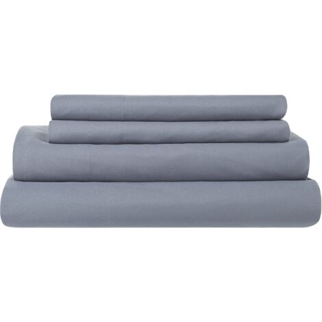 DJDEA Set Biancheria Da Letto 135x200: 4 Pezzi In Microfibra Morbida, Motivo Geometrico Bianco E Grigio Con Chiusura Lampo E Angioletti Antiscivolo