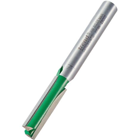 Trend CraftPro - Punta per fresa dritta a due scanalature, gambo da 1/4", diametro di taglio 7,1 mm e lunghezza di taglio 25,4 mm, punta in carburo di tungsteno, C010X1/4TC