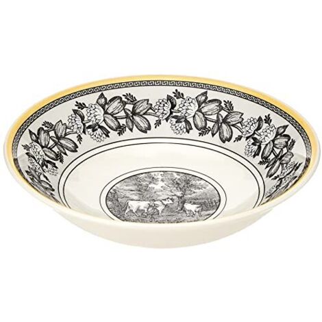 Villeroy & Boch Audun Ferme Ciotolina da Dessert, Porcellana Premium, Bianco/Grigio (1/4)