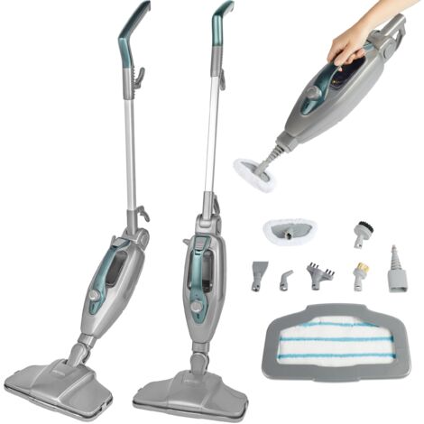Petra PF01369VDE Scopa a vapore verticale 14 in 1 - portatile, multiuso, pulizia senza prodotti chimici, igienizzante per pavimenti/tappeti/casa, serbatoio da 350 ml, accessori inclusi, 1300 W (1/5)