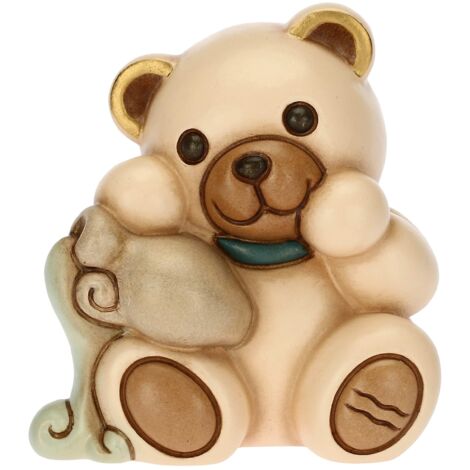 Icône Zodiaque Capricorne THUN Teddy Stars - Figurine Céramique Peinte à La Main 6,5x5,5x7,3 Cm