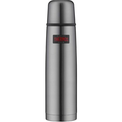 Thermos, Bottiglia termoisolata Leggera e compatta, Acciaio Inox Satinato, Acciaio Inox, Grau, 1 l (1/4)