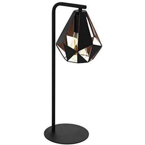 Eglo FEBRES 901264 Lampada da Tavolo Moderna Nero/Bianco E27