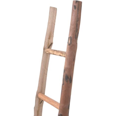 Scala Porta Asciugamani In Legno 180cm - Decorativa Shabby Chic Per Bagno, Camera E Cucina - Foto 2